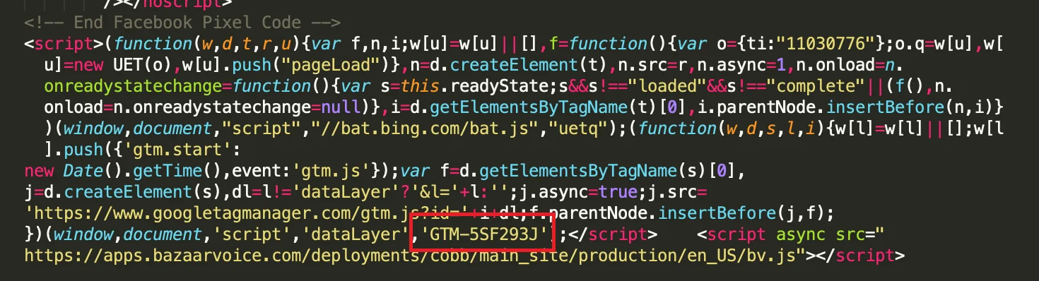Example of Grelos injected code