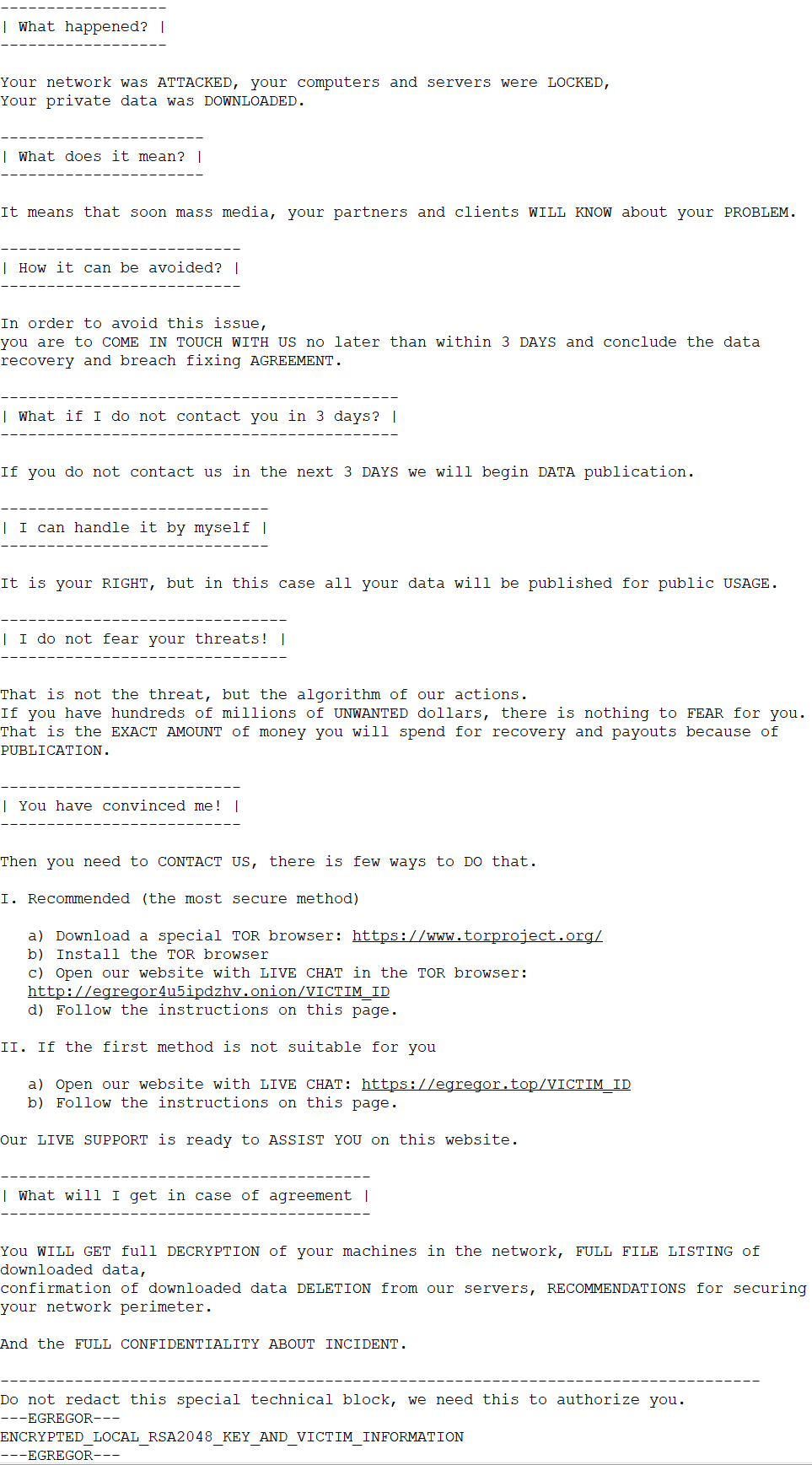 Egregor ransom note template