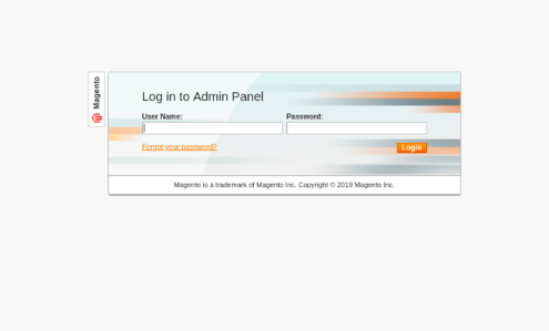 access to the Magento CMS website control panel