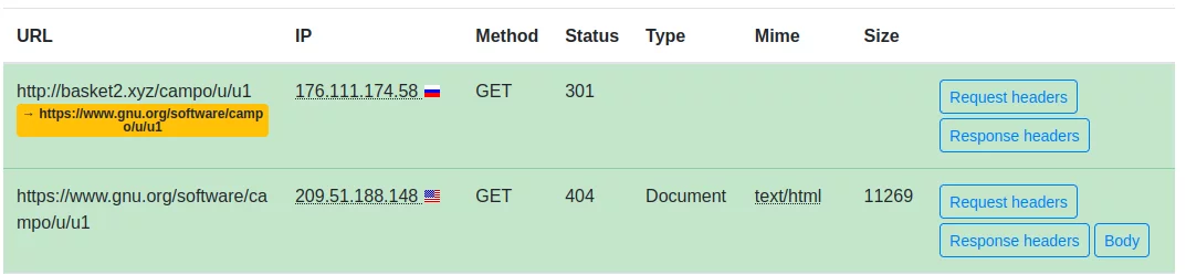 Redirection to gnu.org
