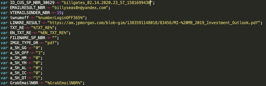 PerSwaysion operational parameters to differentiate sub campaigns