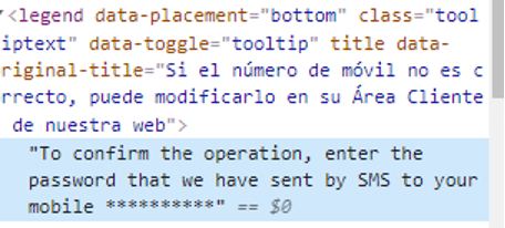 part of a scam website code