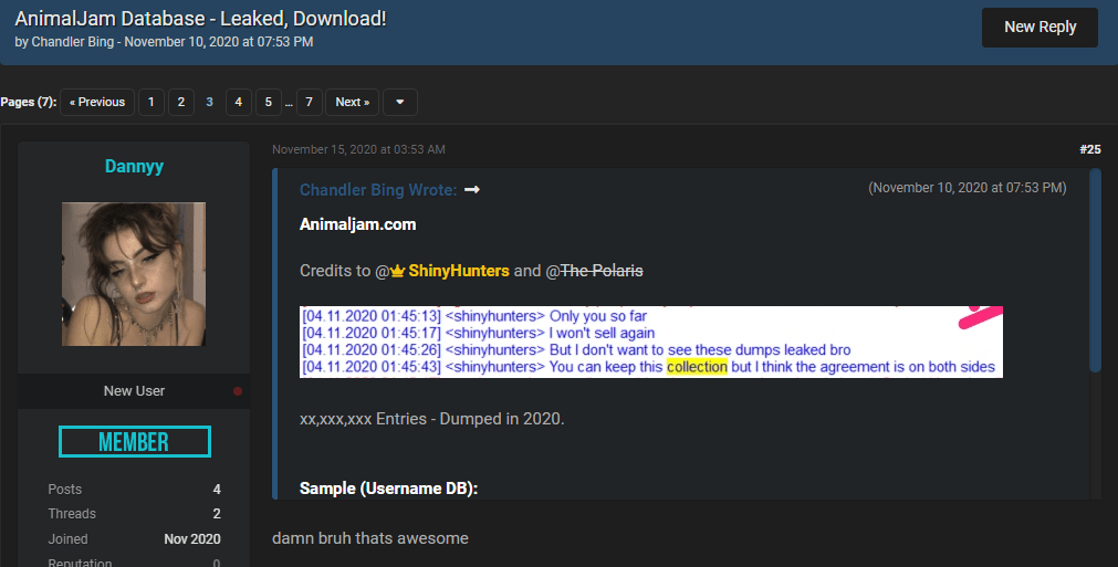 Commentary showing the offer to sell the base by Chandler-Bing