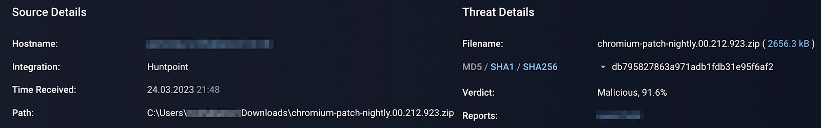 Full path to the downloaded archive