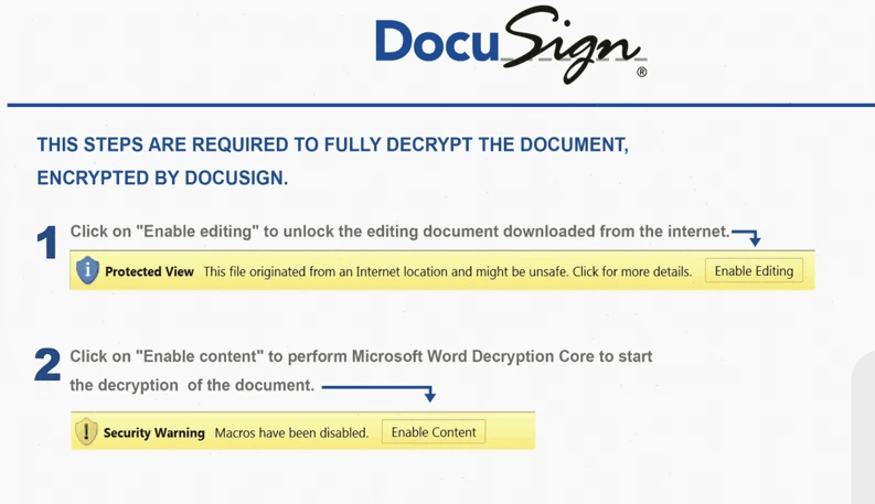 Decoy document from the QBot distribution campaign