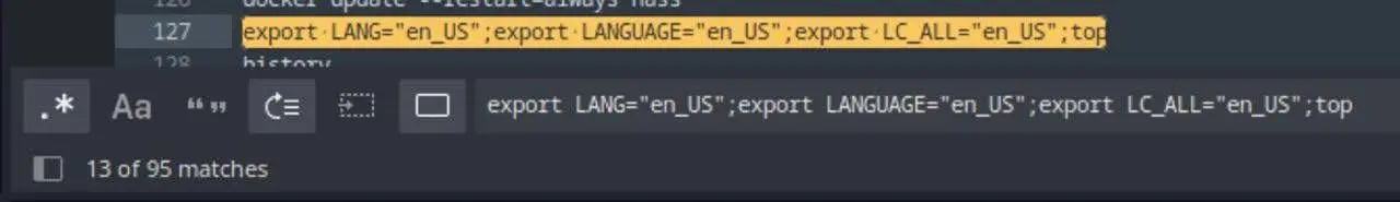 attackers’ server commands screenshot