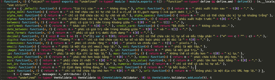 Vietnamese locale for VeeValidate