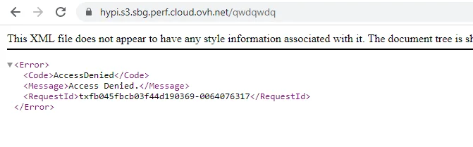 No key enumeration is possible when bucket is not publicly accessible