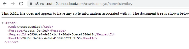 No key enumeration is possible when access is denied