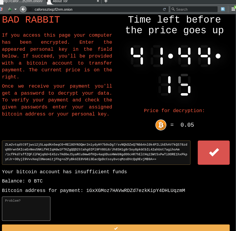 badrabbit malicious web site