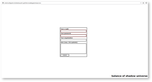 Ryuk Cpanel (TOR) screenshot