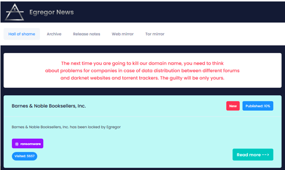 Egregor's "Hall of shame"