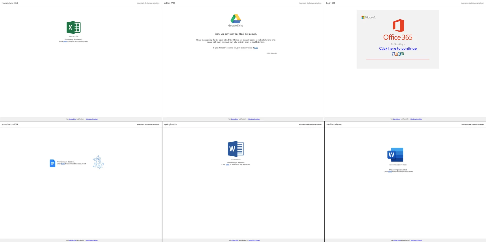 Google Docs files used by Prometheus TDS