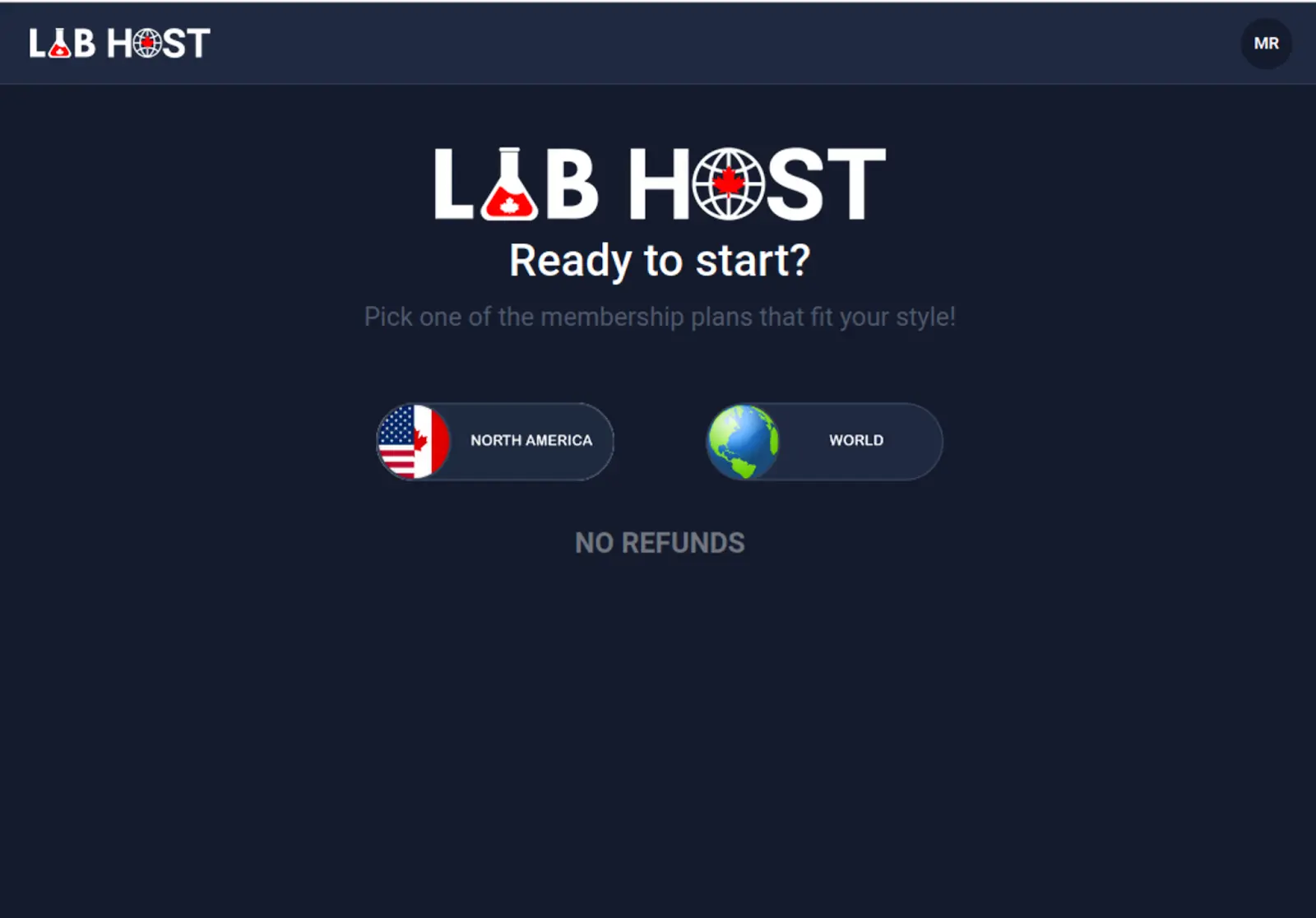 LabHost Profile website screenshot