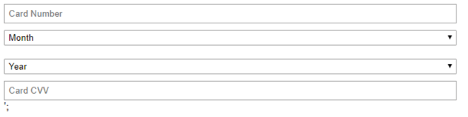 screenshot of a JS-Sniffer fake payment form