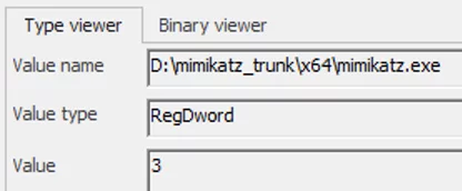 Evidence of Mimikatz execution - FeatureUsage