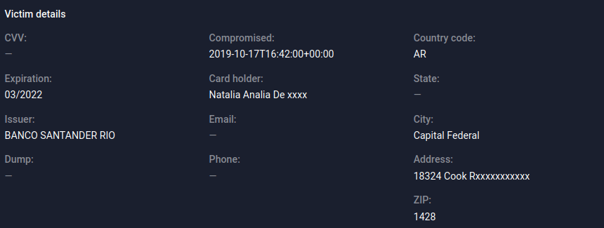 Compromised & Leaks section screenshot