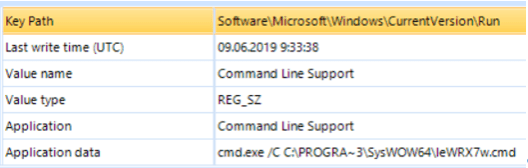 Shade persistence as seen in Belkasoft Evidence Center
