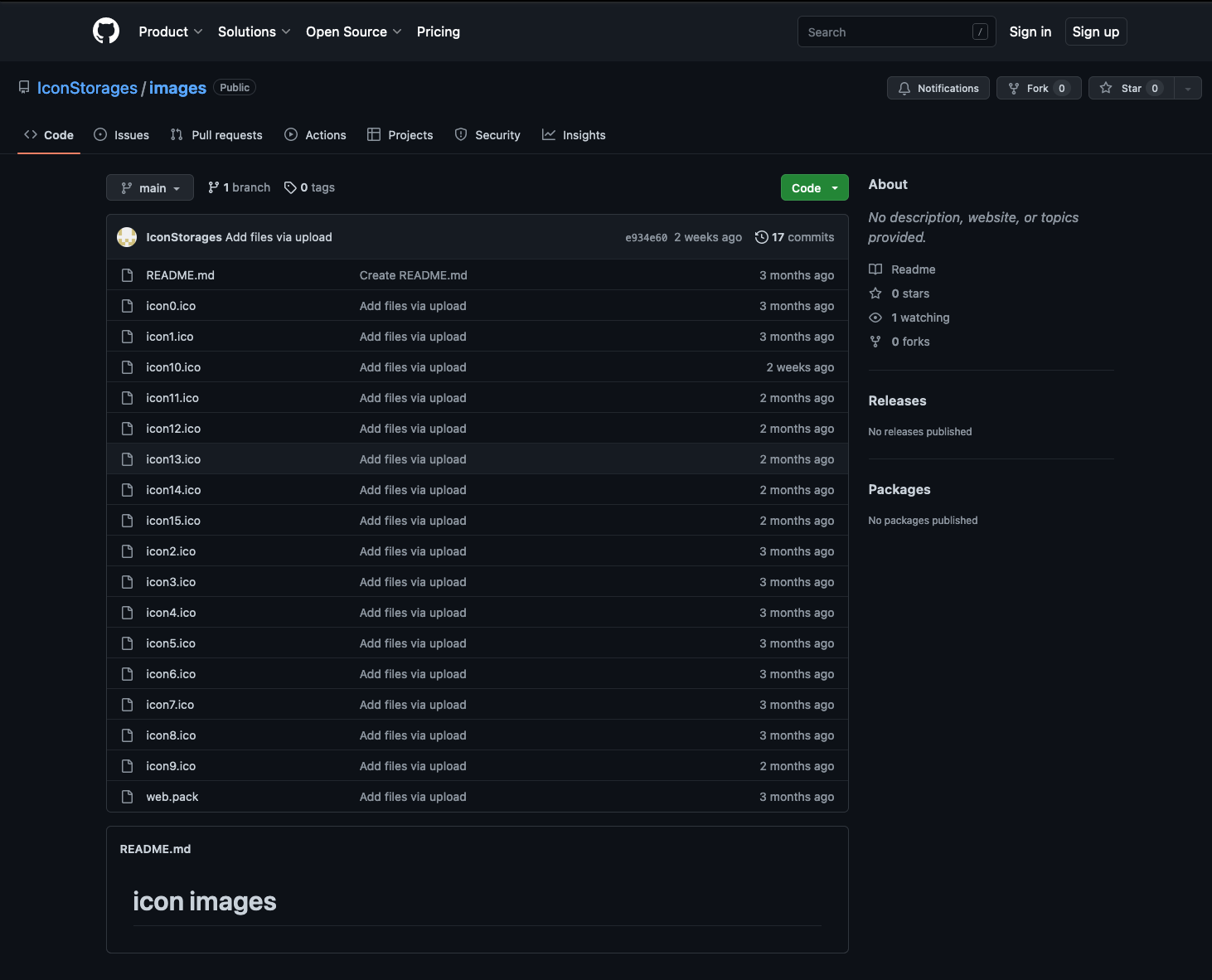 GitHub repository in the Wayback machine
