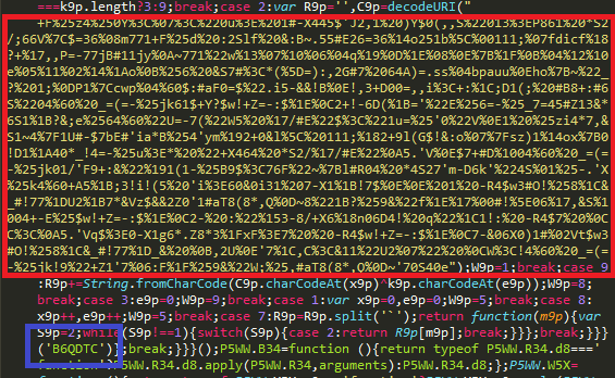 JS-sniffer resource string encrypted