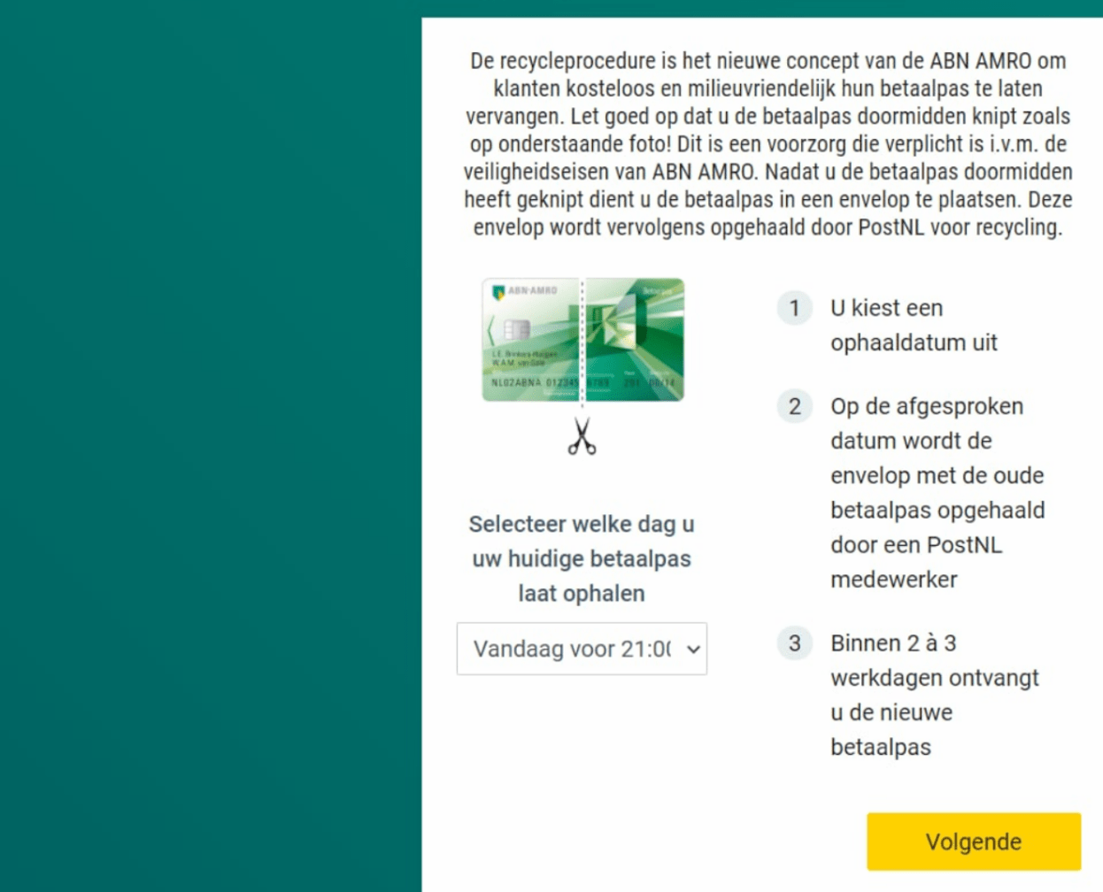 phishing website asking to cut a banking card screenshot