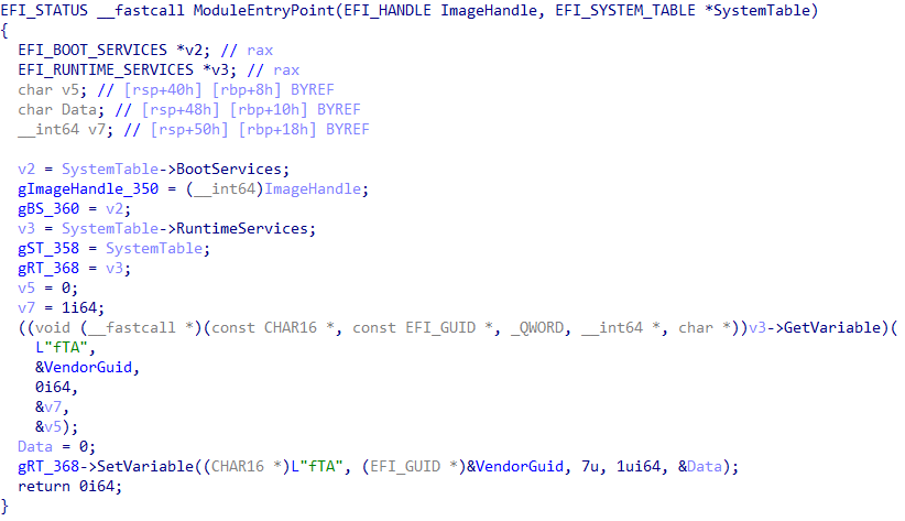 a firmware compromise indicator of bootkits