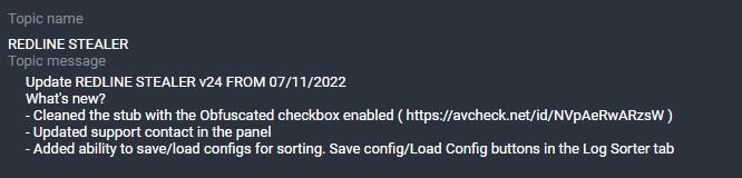 RedLine Stealer activity malware packages