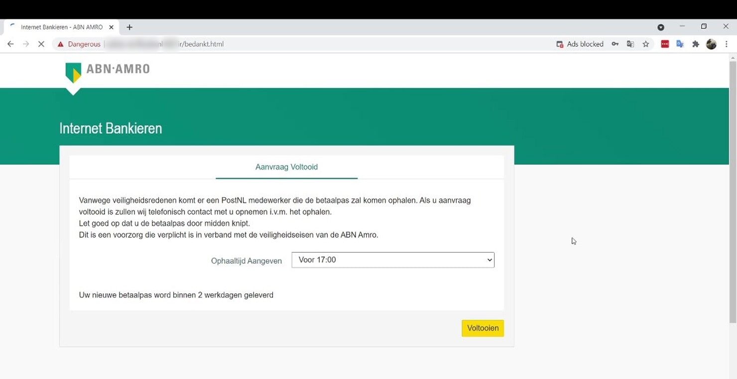 phishing website screenshot