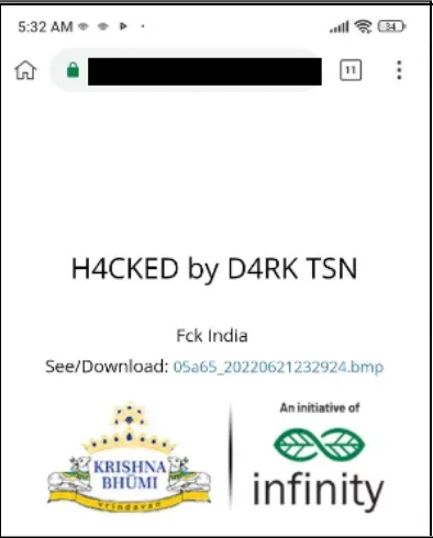 One of the pages defaced by Mysterious Team Bangladesh