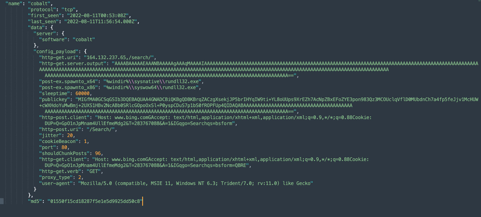 Cobalt Strike configuration file