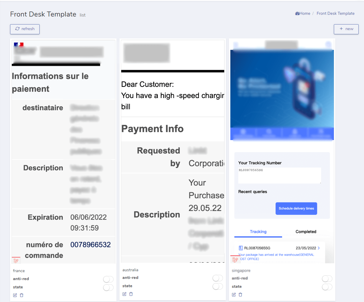 phishing templates designed by PostalFurious
