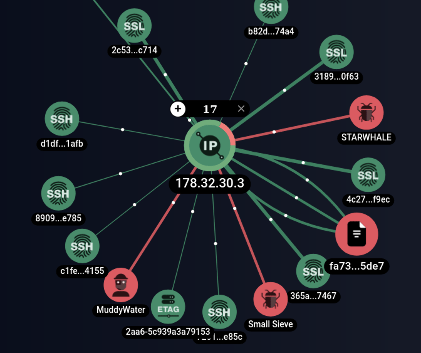 Connections to the IP address muddywater