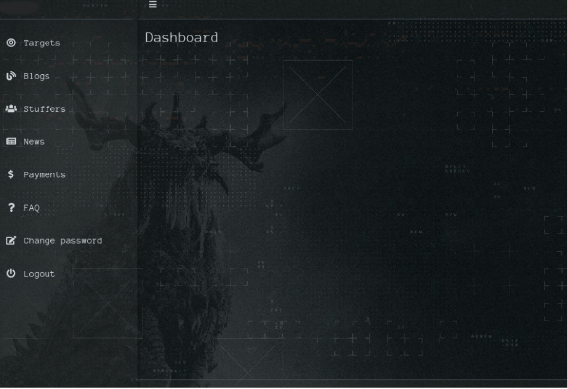 Screenshot of Qilin's affiliate panel