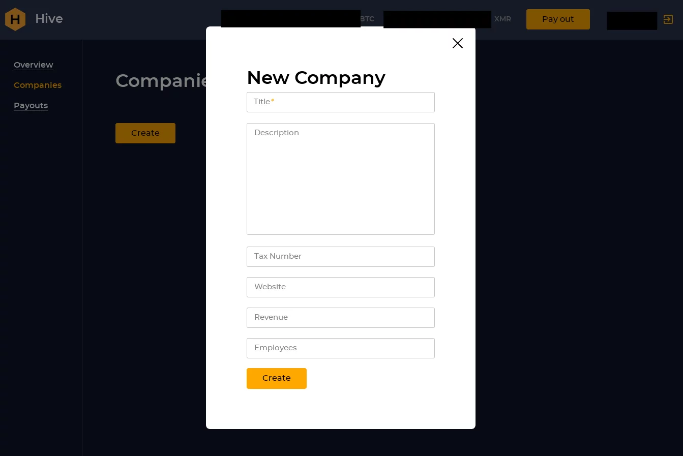 new victim company's profile screenshot