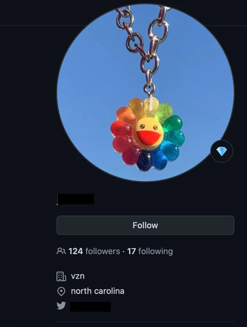 Subject X’s GitHub account