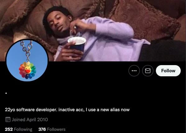 Subject X’s Twitter account